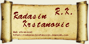 Radašin Krstanović vizit kartica